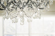 Close up of a crystal chandelier