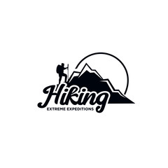 hiking outdoor adventure logo