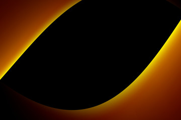 Wall Mural - abstract light gold gradient curve luxury concept graphic on dark background, copy space composition