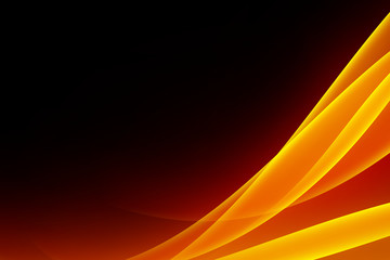 Wall Mural - abstract light gold gradient curve luxury concept graphic on dark background, copy space composition