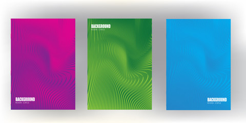 Wall Mural - Bright gradient abstract pattern background cover design with trendy vibrant and vivid color template