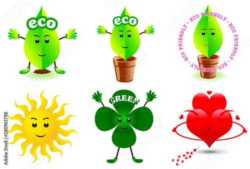 エコ 植物 キャラクター アイコン Stock Vector Adobe Stock エコ 植物 キャラクター アイコン Stock Vector Adobe Stock