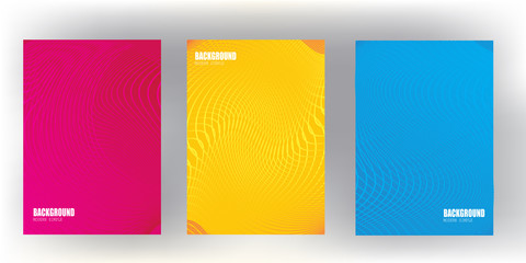 Wall Mural - Bright gradient abstract pattern background cover design with trendy vibrant and vivid color template