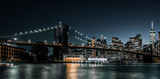 Fototapeta Koty - Brooklyn Bridge and one world trade center