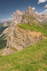 Wall Mural - Idyllic Alps with rocky and sandy mountain