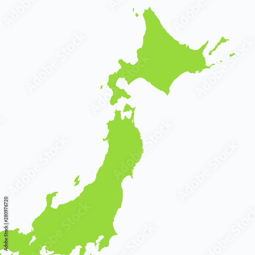 日本地図 地図 日本列島 日本 図形 北海道 本州 四国 九州 Stock イラスト Adobe Stock