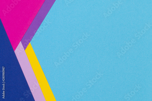 Abstract Geometric Paper Banner Background With Trendy Light Blue