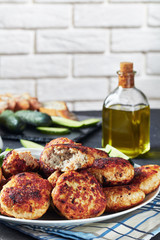 Poster - close-up of Polish Meat patties on a plate