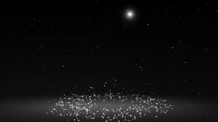 Wall Mural - Particles that rotate many times and glow