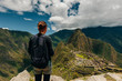 Girl at the Lost city of the Incas, Machu Picchu, Peru