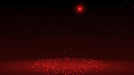 Wall Mural - Particles that rotate many times and glow
