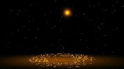 Wall Mural - Rotating and glowing particles