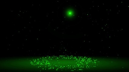 Wall Mural - Rotating and glowing particles