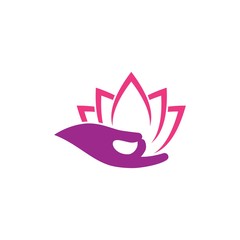 Sticker -  yoga logo template