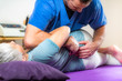 © Microgen - Physical Therapy, Stretching, Senior Woman
