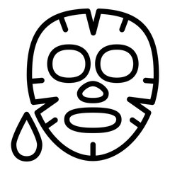 Poster - Aloe vera mask icon. Outline aloe vera mask vector icon for web design isolated on white background