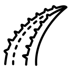 Poster - Aloe leaf plant icon. Outline aloe leaf plant vector icon for web design isolated on white background