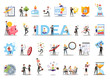 © inspiring.team - Business teamwork set. Collection of people working in team