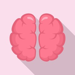 Poster - Human brain icon. Flat illustration of human brain vector icon for web design