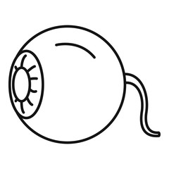 Poster - Eyeball icon. Outline eyeball vector icon for web design isolated on white background