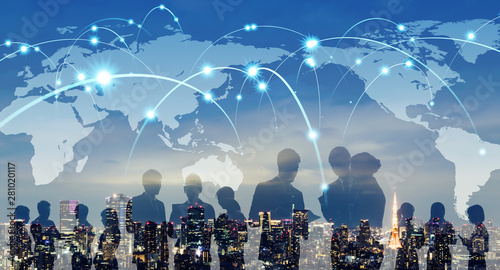 グローバルネットワーク Obraz na płótnie