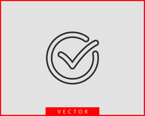 Poster - Check mark icon vector symbol design element.
