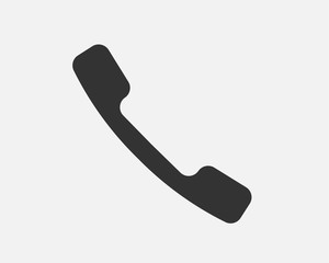 Poster - Phone icon vector illustration. Call center app. Telephone icons trendy flat style. Contact us line silhouette.