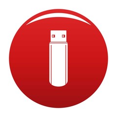 Poster - big flash drive icon. simple illustration of big flash drive vector icon for any design red