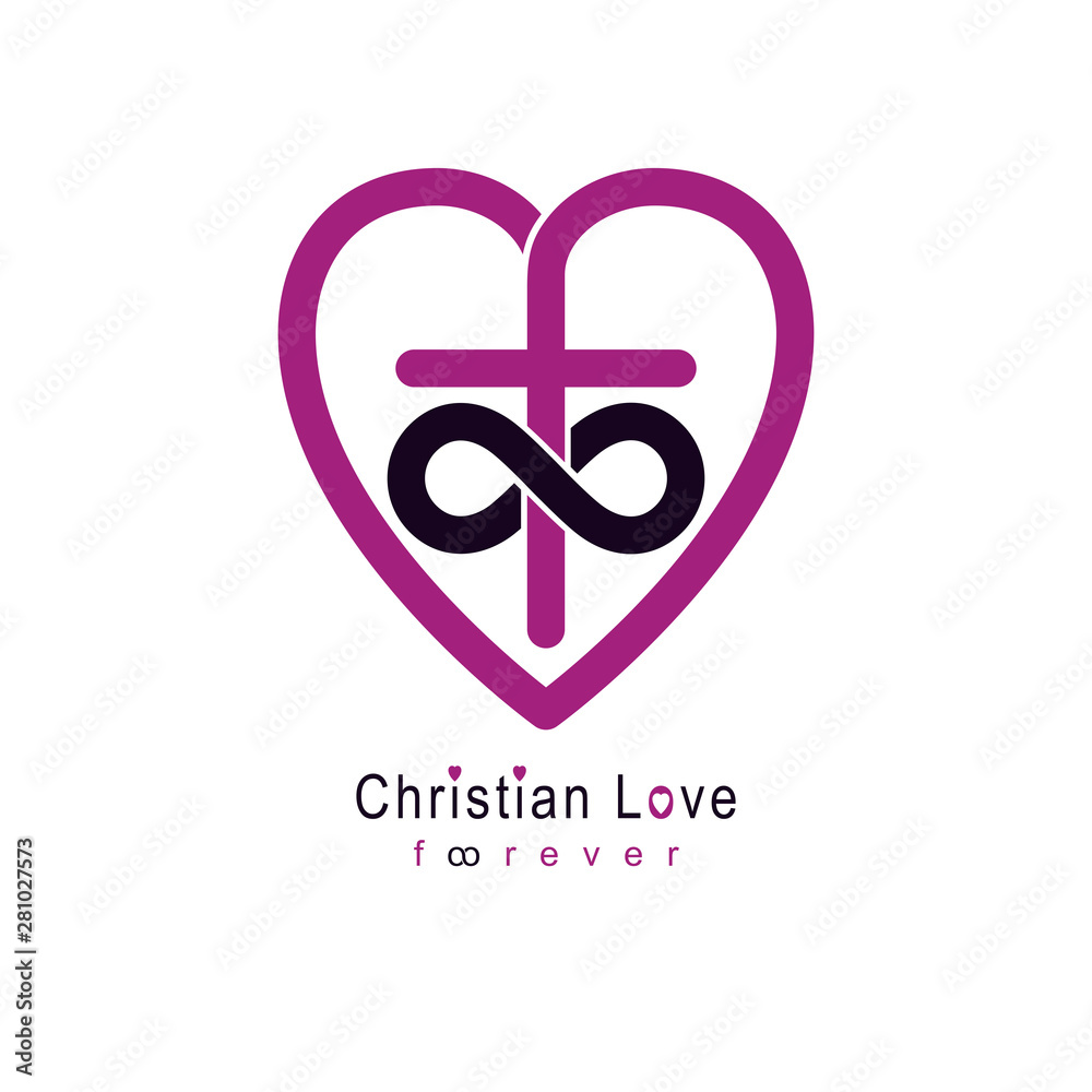 Everlasting Love of God vector creative symbol design combined with ...