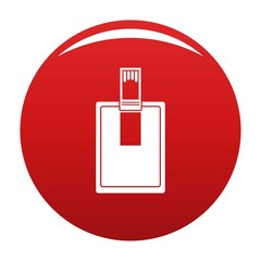 Poster - key connector icon. simple illustration of key connector vector icon for any design red