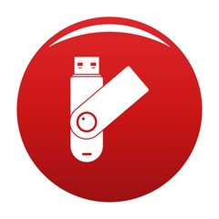 Poster - usb device icon. simple illustration of usb device vector icon for any design red