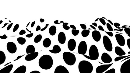 Poster - Optical illusion waves. Wave Gradient halftone. Abstract dotted stippling. Vector illustration.