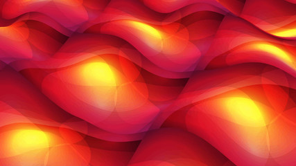 Poster - Gradient wave. 3D wavy background with dynamic effect. Vector illustration.