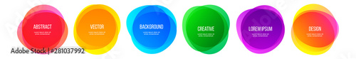 Fotografía Color round shape banners and abstract colorful rainbow graphic design elements