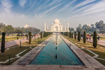 Wall Mural - view of taj mahal, india, 2019