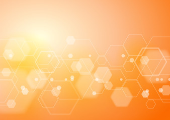 Abstract Orange Background, Vector Graphics	