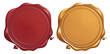 Red and Golden Wax Seal, Vector EPS 10