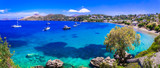 Fototapeta Do akwarium - Best of Greece series - beautiful Leros island with clear turquoise sea. Dodecanese