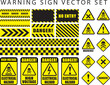 © Mertkan Tekin - warning danger sign set, skull icon, electrical hazard, high voltage text on rectangle and triangle frame yellow and black color background