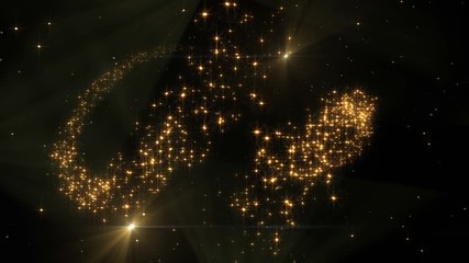 Wall Mural - Star Tunnel Spot Light Space background