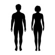 © elena3567 - illustration of man and woman silhouettes in white background