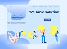 Landing Page With Inscription We Have Solution