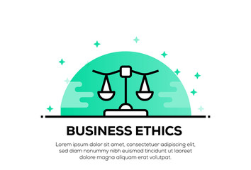 Wall Mural - BUSINESS ETHICS ICON CONCEPT