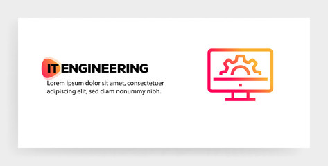 Poster - IT ENGINEERING ICON CONCEPT