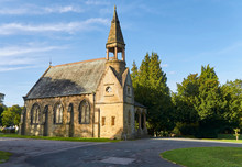 The North Chapel, A Victorian Building Set Within Ilkley Cemetery Down By The River In Ilkley, West Yorkshire, England.