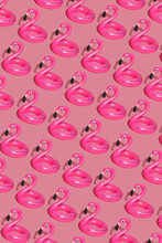 Mosaic Of Pink Flamingos