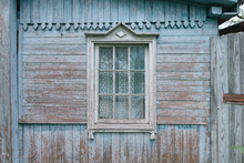 Traditional Window In A Wooden House