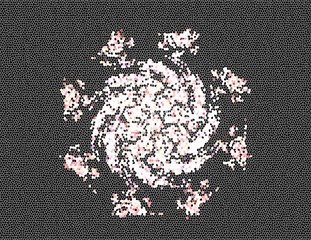 Poster - Abstract fractal patterns and shapes. Fractal texture for prints.
