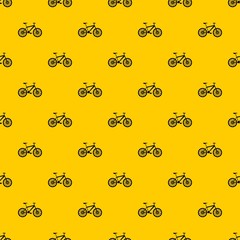 Wall Mural - Bike pattern seamless vector repeat geometric yellow for any design