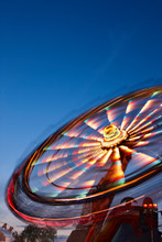 Abstract Motion Light On Ferris Wheel